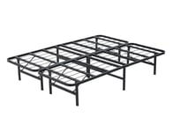 HOGAR24 ES Sommier métallique Taro | Pieds Pliables | Dimensions : 135 x 190 cm | Base de lit métallique Pliable | Permet de Ranger sous Le lit | Couleur Noire