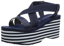 Rocket Dog Women's Lil Flip Flops, Blue (Navy Stripe B55), 7 UK