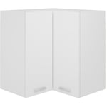 Maison Chic - Armoire d'angle Elément haut de cuisine suspendue - Meuble de cuisine haut Blanc 57x57x60 cm Aggloméré Chic-245060