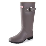 Foinledr Bottes de Pluie Femme Bottes Caoutchouc Femme Botte Bottes Pluie Femme Bottines de Pluie Botte Jardin Jardinage Rain Boots, Gris, 36 EU