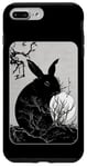 Coque pour iPhone 7 Plus/8 Plus Amoureux des lapins, lapin et lune