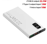 20000mAh suuren kapasiteetin Power Bank 22.5W USB C PD nopea laturi iPhone 16 Samsung Xiaomi 10000mAh kannettava ulkoinen akku