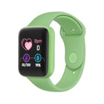 Silicagel-Montre Connectée De Sport Pour Hommes Et Femmes,Montre-Bracelet De Fréquence Cardiaque,Horloge Électronique,Message De Fitness,Fréquence Cardiaque,Sommeil Corporel,Enfants - Type Green