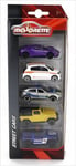 MAJORETTE 212053166 Ford USA - Set 5X Gt - Renault Twingo - Porsche Police Panam