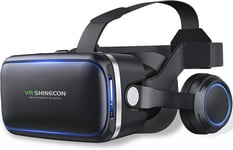 Casque Vr Avec Écouteurs Lunettes De Réalité Virtuelle,Lunettes De Jeu 3D Vr Pour Appareils Android/Iphone De 4,7 À 6,6 Pouces, Protection Hd Contre La Lumière Bleue Glasses, Cadea[VID064891]