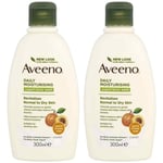 Aveeno Daily Moisturising Body Wash Apricot & Honey Sensitive Skin Pack 2x300ml