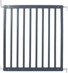 Wooden Baby Gate 72-79cm Grey Screw Fit Safety Barrier for Stairs & Home Decor