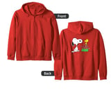 Peanuts - Snoopy Woodstock Christmas Candy Canes Zip Hoodie