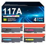 Coloran 117A Toner Cartridges Compatible for HP 117A Toner Cartridges for HP Color Laser MFP 179fnw 178nw 150nw 150a 179fwg 178nwg W2070A W2071A W2072A W2073A (Black Cyan Yellow Magenta 4-Pack)