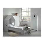 Paris Prix - Pack - Lit Cabane Enfant & Armoire Casami Blanc & Menthe