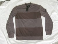 BNWT QUIKSILVER Bankstown Blues Sweatshirt  Shades of Brown  Small