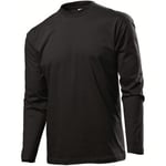 Stedman Classic Long Sleeve Men Svart bomull Medium Herre