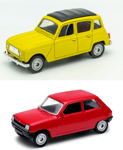 Lot de 2 voitures Renault 3 inches (7cm) Welly Diecast Miniature Retro WEL12