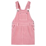 Robe Salopette Pour Enfants Velours Côtelé Rose Clair 140