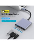 NADODO USB C-HDMI-sovitin 4K, USB Type C - HDMI-moniporttisovitin PD 100W USB 3.0, USB-C digitaalinen AV-moniporttisovitin Thunderbolt 3:lle, Prolle ja muille C-tyypin kannettaville - hopea-yksi koko