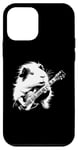 Coque pour iPhone 12 mini Cochon d'Inde jouant de la guitare électrique Rock Star Guitarist