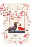 To The One I Love Sausage Dog Foiled Valentine's Day Card The Wildlife Cards