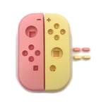 Coque De Boîtier En Plastique De Avec Boutons De Sac À Dos Sl,Coque De Contrôleur Oled Joy-Con,Nintendo Switch - Type Pink Yellow