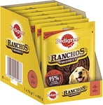 PEDIGREE Ranchos Original Lot de 7 friandises pour Chien 7 x 70 g – Friandises Douces pour Chien avec Boeuf, séchées doucement, idéales pour Les Petits et Grands Chiens