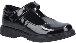 Hush Puppies Girls Shoes School Gracie Junior Patent Leather Touch Fasten UK Siz