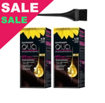 Garnier Olia 4.15 Dark Chocolate Hair Color 100% Ammonia Free 2-Pack