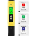 PH Tester Digitaalinen PH-mittari, ammattimainen PH-kynä, korkea tarkkuus 0,01 PH, mittausalue 0-14 PH, ihanteellinen veden pH-testeri kotijuomiseen, uima-altaisiin ja akvaarioihin