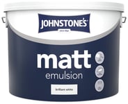 Johnstone's Matt Emulsion Paint 10L - Brilliant White