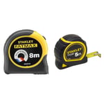 Stanley Fmht81555-0 mètre mesureur - Gamme Fatmax - Fabriqués en France - Revêtement & Stanley 1-30-697 - Mètre Tylon Bi matière 5m X 19mm - Ruban Anti-Corrosion - Blocage Du Ruban