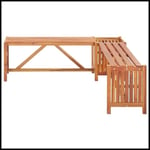 Banc de jardin et jardinière 117x117x40 cm Bois solide d'acacia -BK46345 (PLA)