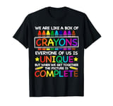 Funny Teacher We Are Like a Box of Crayons Back To School T-Shirt