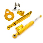 Directeur De Direction De Stabilisateur De Moto/Ajustement pour - H O N D A / CBR600RR C/BR 600 RR C/BR CBR600 RR 2007-2016 Kit De Support De Support De Support (Color : Gold Set)