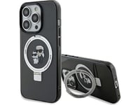 Karl Lagerfeld Karl Lagerfeld Klhmp14lhmrskck Iphone 14 Pro 6.1" Czarny/Black Hardcase Ring Stand Karl&Choupettte Magsafe