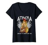 Womens Athena Goddess Ancient Greek Mythology Gods and Monsters V-Neck T-Shirt