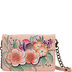 Anna by Anuschka Women's Leather Hand Painted Organizer Wallet, Vintage Garden, One Size