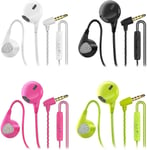 4 Paires Écouteurs Intra-Auriculaires, Oreillettes Filaires Anti-Bruit Casque Ergonomique Stéréo Avec Microphone Pour Ios Et Smartphones Android,Mp3 Etc.¿Noir+Blanc+Rose+Vert¿[CAS310803]