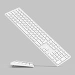 Clavier Bluetooth Sans Fil Pour Appareils Mac Os-Disposition Qwerty,Touches Ciseaux Pour Une Frappe Précise,Batterie Rechargeable,80 Jours D'Autonomie Extra Longue,Compatible Avec Imac/Macbook