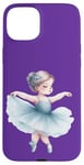 Coque pour iPhone 15 Plus Ballerine bleue mignonne pour fille