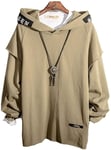 ZTAOPLHH Hoodie, Men & Women T-Shirt with hood Hooded sweater Tshirt Hoodie with hood and fleece inside Hoody-Green_3XL