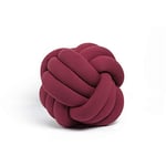 Homemania Coussin Décoratif Knot - Tissé - pour Canapé, Lit -Bordeaux en Coton, Lycra, Perles de Fibre, 45 X 45 X 42cm