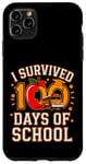 Coque pour iPhone 11 Pro Max Graphique vintage I Survived 100 Days of School Bus