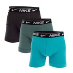 Nike Mens Dri-FIT Ultra Comfort 3 Pack Boxer Briefs in Multi colour - Multicolour material_polyester - Size X-Large