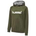 Hummel Go Cotton Logo Luvtröja - Grön Barn, storlek 116 cm