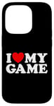 Coque pour iPhone 14 Pro J'adore mon jeu Funny On Gamer Win Play Sport, fan de jeux vidéo