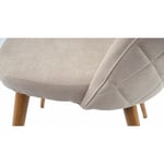 Jamais utilisé] 4x chaise de salle à manger HHG 631, fauteuil, style rétro années 50, en tissu, beige