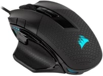 Nightsword Rgb Souris De Jeu Fps/Moba Filaire-18 000 Dpi-10 Boutons Programmables-Système De Poids-Compatible Icue-Pc,Mac,Ps5,Ps4,Xbox-Noir