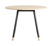 Table de réunion ronde K2 Ø.100 cm imitation chêne/noir