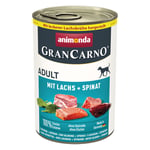 Ekonomipack: Animonda GranCarno Original 24 x 400 g - Lax & Spenat