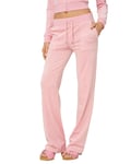 Juicy Couture Del Ray Classic Velour Pant Pocket Design W Candy Pink (M M)