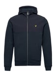 Lyle & Scott Softshell Jersey Zip Hoodie Blå