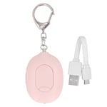 Alarme de s&eacute;curit&eacute; personnelle 130 dB, son d'alarme, lampe de poche LED, charge rapide, porte-cl&eacute;s d'alarme personnelle polyvalent pour femmes et filles, rose